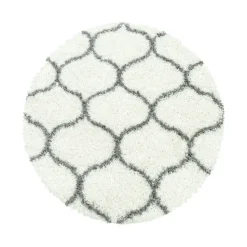 Opera Soft Shaggy Rond Hoogpolig Vloerkleed Cream - 160 CM ROND