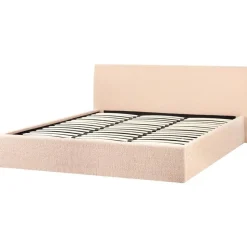ORBEY - Bed met opbergruimte - Beige - 180 x 200 cm - Bouclé