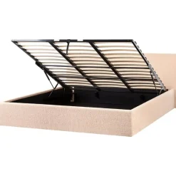 ORBEY - Bed met opbergruimte - Beige - 180 x 200 cm - Bouclé