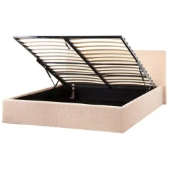 ORBEY - Bed met opbergruimte - Beige - 140 x 200 cm - Bouclé