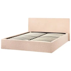 ORBEY - Bed met opbergruimte - Beige - 140 x 200 cm - Bouclé