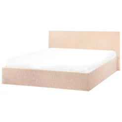 ORBEY - Bed met opbergruimte - Beige - 140 x 200 cm - Bouclé