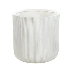 OREOI - Bloempot - Wit - 55 x 55 x 55 cm - Kleivezel