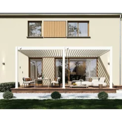 Orion Deluxe overkapping muur 400 x 600 cm wit