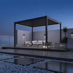 Orion Deluxe overkapping elektrisch met LED 300 x 400 antraciet