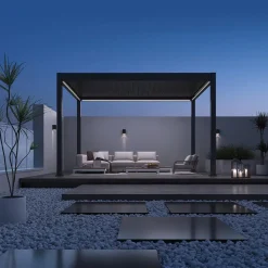 Orion Deluxe overkapping elektrisch met LED 300 x 400 antraciet