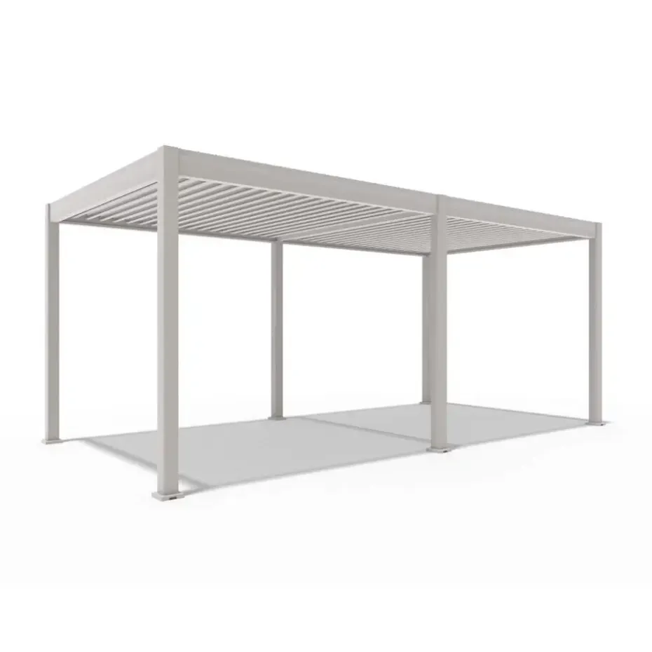 Orion Deluxe overkapping elektrisch met LED 300 x 600 cm grijs