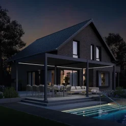 Orion Deluxe overkapping elektrisch met LED 360 x 530 antraciet