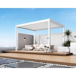 Orion Deluxe overkapping elektrisch met LED 300 x 400 cm wit