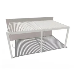 Orion Premium elektrische overkapping muurbevestiging met LED 400 x 600 wit