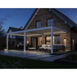 Orion Premium elektrische overkapping muurbevestiging met LED 400 x 800 wit