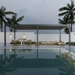 Orion Premium overkapping elektrisch met LED 400 x 800 antraciet