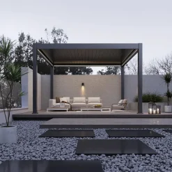 Orion Premium overkapping elektrisch met LED 400 x 400 antraciet