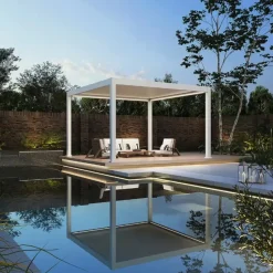 Orion Premium overkapping E-LED - 400 x 400 cm - wit