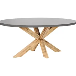 ORISTANO - Tuintafel - Lichthout/Grijs - 190 x 100 cm - Beton