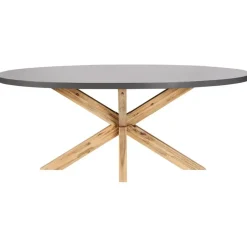 ORISTANO - Tuintafel - Lichthout/Grijs - 190 x 100 cm - Beton
