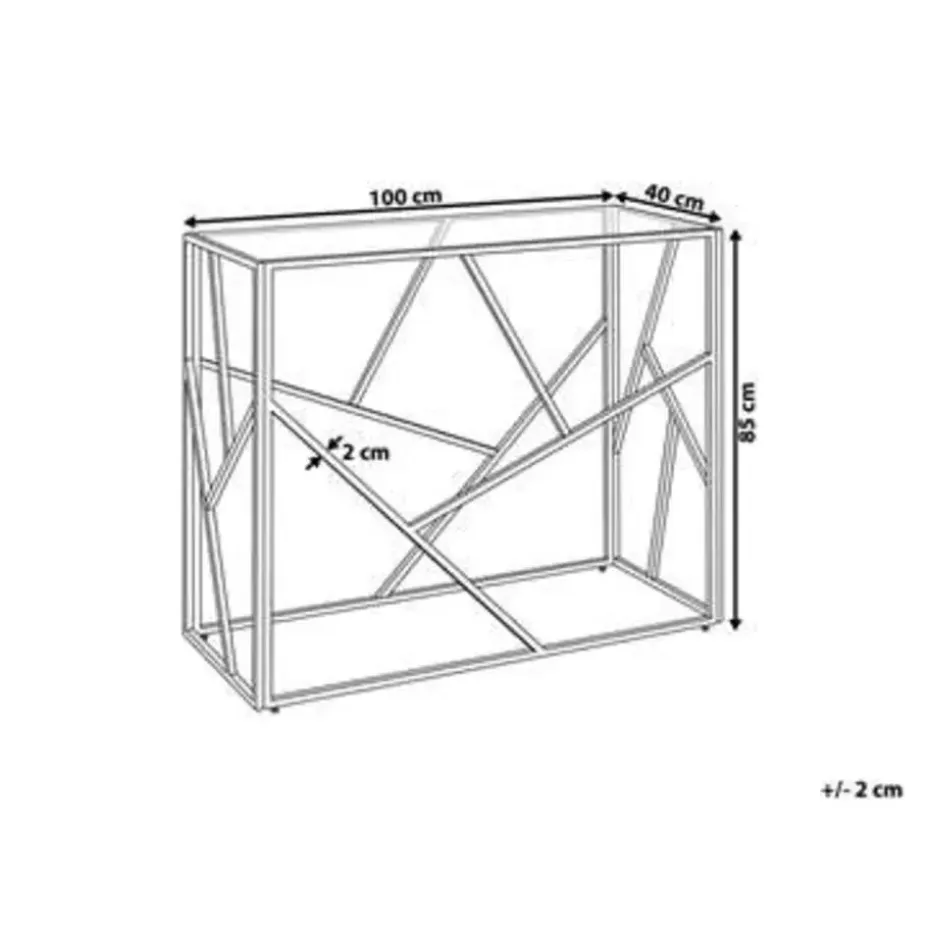 ORLAND - Consoletafel - Goud - Glas