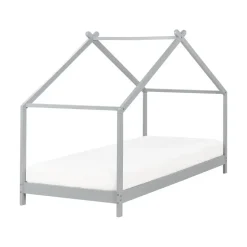ORLU - Kinderbed - Grijs - 90 x 200 cm - Dennenhout