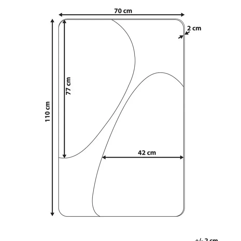 ORMES - Wandspiegel - Grijs - 70 x 110 cm - Glas