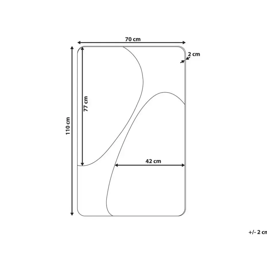 ORMES - Wandspiegel - Grijs - 70 x 110 cm - Glas