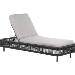 OSINI - Ligstoel - Grijs - Rotan