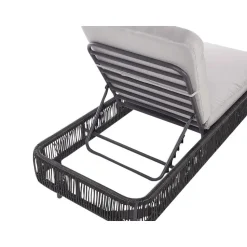 OSINI - Ligstoel - Grijs - Rotan