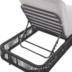 OSINI - Ligstoel - Grijs - Rotan