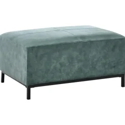 OSLO - Ottomaan - Blauwgroen - Fluweel