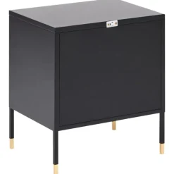 OSSETT - Nachtkastje - Zwart - Staal