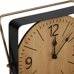 Ostaria Tafelklok Galway - staand - metaal/MDF - zwart - D25 cm