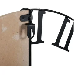 Ostaria Wandklok/muur klok - D50 cm - metaal/hout - naturel/zwart