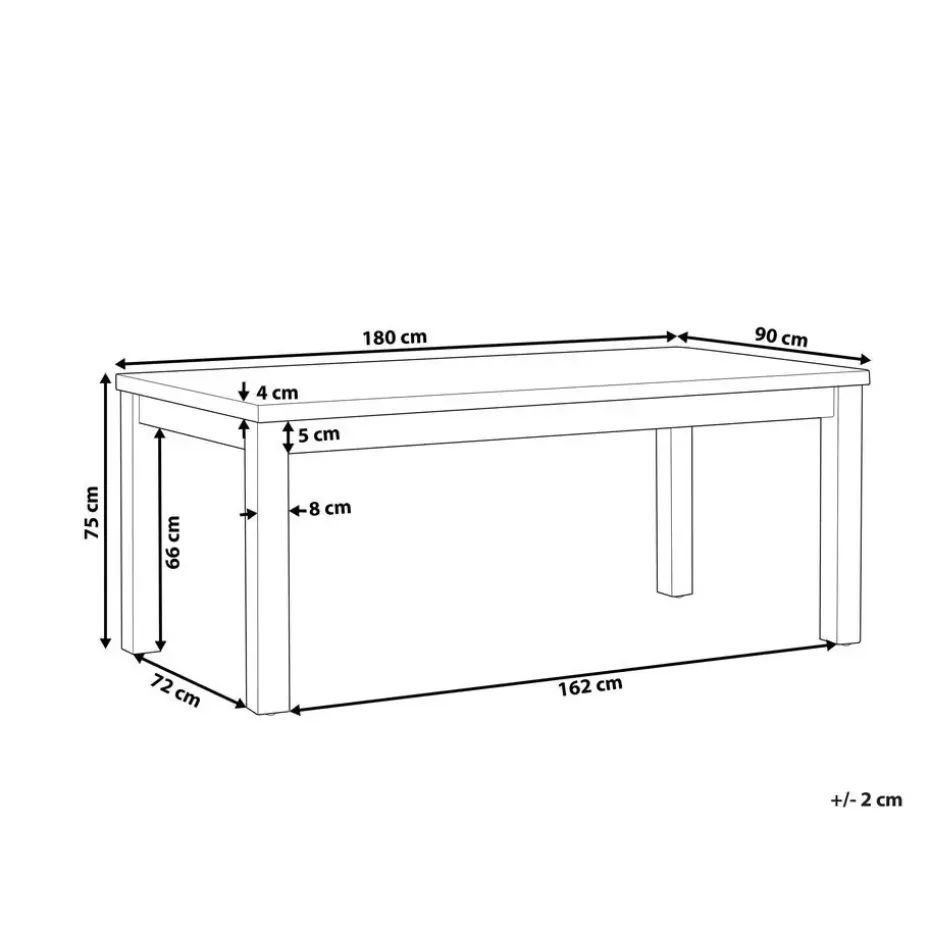 OSTUNI - Tuintafel - Grijs - 90 x 180 cm - Vezelcement