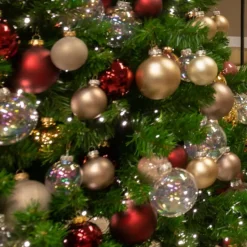 Othmar Decorations Kerstballen - 4x - parelmoer - glas -10 cm