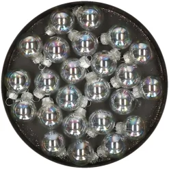Othmar Decorations Kerstballen - glas - 24ST - parelmoer - 2,5cm