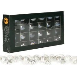 Othmar Decorations Kerstballen - glas - 24ST - parelmoer - 2,5cm