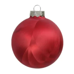 Othmar Decorations Luxe kerstballen - 16x -4 cm - rood -glas