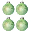 Othmar Decorations Luxe kerstballen - 4x -8 cm - groen -glas