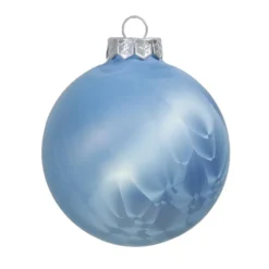Othmar Decorations Luxe kerstballen - 4x -8 cm - blauw -glas
