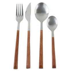 OTIX Bestekset 4 persoons RVS met Houtlook 16-delig