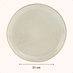 OTIX Dessert Ontbijt Bordenset 6 Persoons Beige 21cm Keramiek LILY