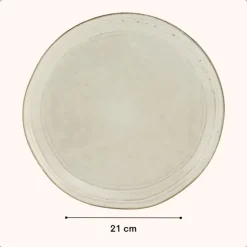 OTIX Dessert Ontbijt Bordenset 6 Persoons Beige 21cm Keramiek LILY