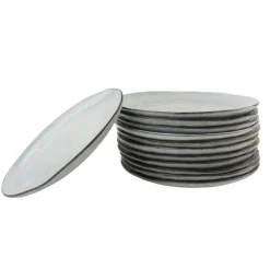 OTIX Dessert Ontbijt Bordenset 12 Persoons Blauw 21cm Keramiek BLUEBELL