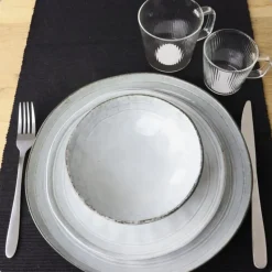 OTIX Dessert Ontbijt Bordenset 12 Persoons Blauw 21cm Keramiek BLUEBELL