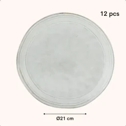 OTIX Dessert Ontbijt Bordenset 12 Persoons Blauw 21cm Keramiek BLUEBELL