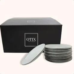 OTIX Dessert Ontbijt Bordenset 12 Persoons Blauw 21cm Keramiek BLUEBELL