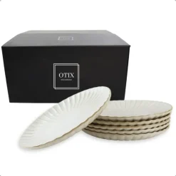 OTIX Diner Bordenset 6 Persoons 27cm Wit Keramiek SOLIS