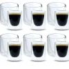 OTIX Dubbelwandige Glazen Koffietassen Koffie en Espresso 12 stuks