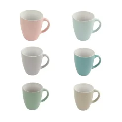 OTIX Espresso Kopjes Koffiekopjes Koffietassen Set van 6 met Oor 160ml Meerdere