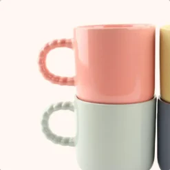 OTIX Espresso Kopjes Koffiekopjes Set van 8 Koffietassen 120 ml Aardewerk