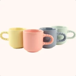 OTIX Espresso Kopjes Koffiekopjes Set van 4 Koffietassen 120 ml Aardewerk